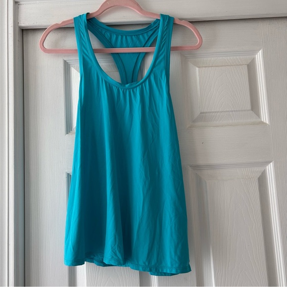 ALO Yoga Aqua Blue Loose Fit Tank Top - Picture 1 of 3